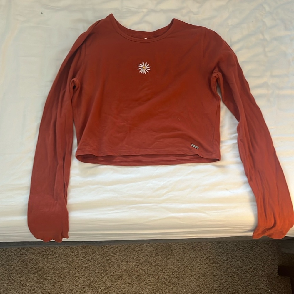 Burnt orange baby tee size medium